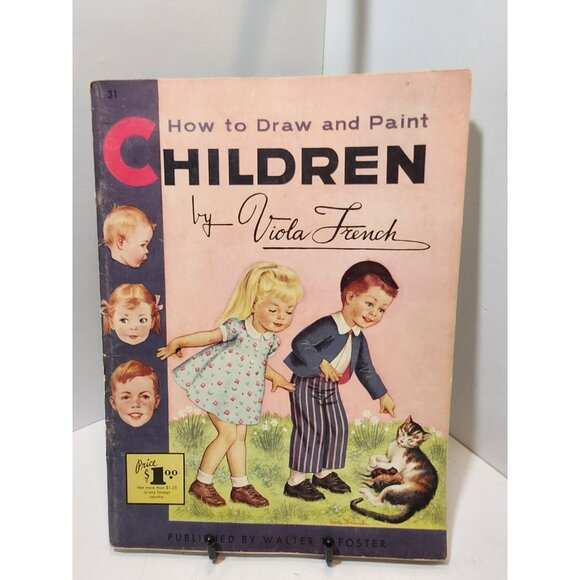 Vintage How To Draw and Paint Children by Viola French Art Instruction Book - Picture 1 of 8